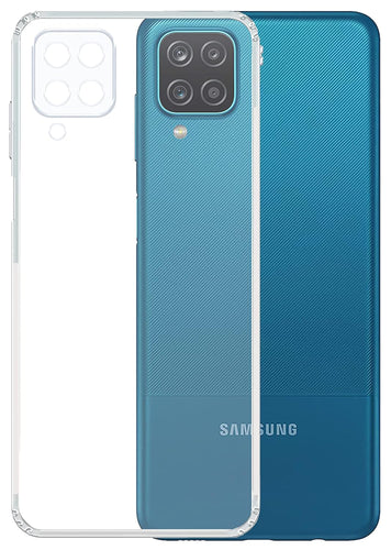 YOFO Silicon Transparent Back Cover for Samsung Galaxy A12 Shockproof Bumper Corner with Ultimate Protection