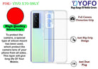 YOFO Back Cover for Vivo X70 (Flexible|Silicone|Transparent|Full Camera Protection|Dust Plug)