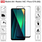 Edge to Edge Tempered glass for Redmi A4 / Redmi 14C/ Poco C75 5G