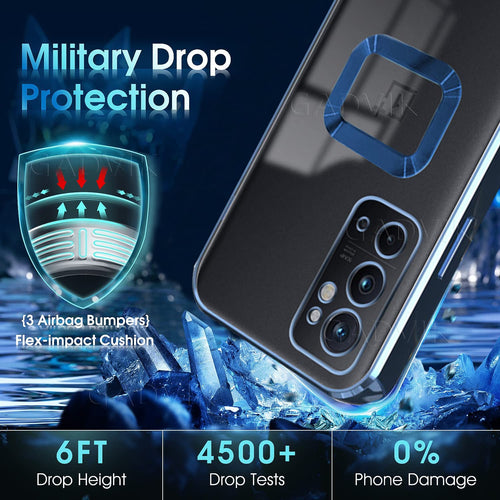 YOFO Back Cover Compatible for ONE Plus 9RT (Electro Plate) (Blue)