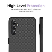 YOFO Dotted Silicon Back Case Cover for Samsung M34 5G | Samsung F34 5G | Camera Bumper Protection Back Cover (Black)