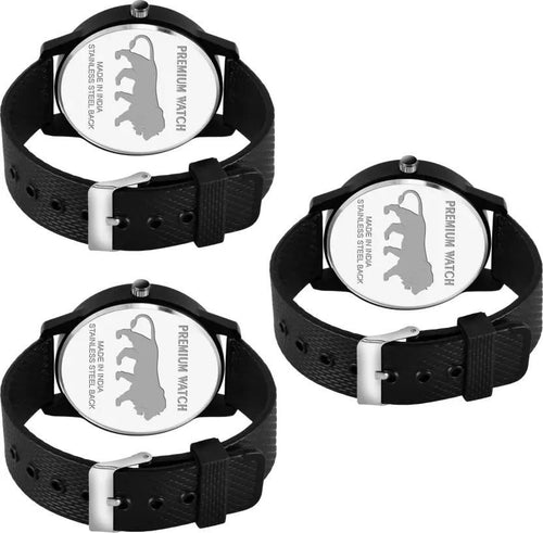 Analog Multicolour Dial Men's Watch Combo of 3