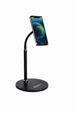 Flexible Mobile Stand NU-526 | Adjustable Gooseneck Phone Holder | Heavy Base Desktop Mobile Stand | Strong Grip Universal Phone Stand