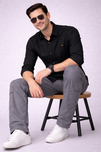 Men’s Solid Black Classic Shirt | Cotton Blend | Regular Fit | Full Sleeves
