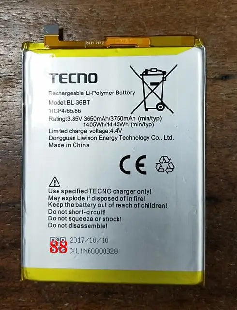 YOFO Original Battery For Tecno All Series Battery Available