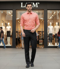 Men’s Solid Blush Pink Shirt | Cotton Blend | Regular Fit | Full Sleeves