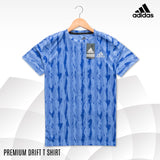 Branded Men's Round Neck Premium Drift T-Shirt Blue