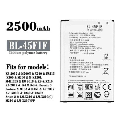 YOFO LG BATTERY 45f1f / 45F1F Battery for LG k8  Please Check Model Number 45f1f Printed on Your Old Battery