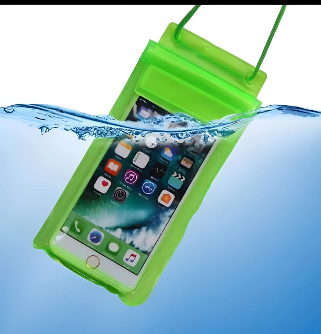 YOFO Pack of Waterproof Sealed PVC Transparent Mobile Cover Pouch for up to inch- Assorted Color