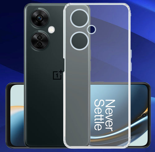 YOFO Back Cover for OnePlus Nord CE3 Lite (5G)(Flexible|Silicone|Transparent|Full Camera Protection|Dust Plug)