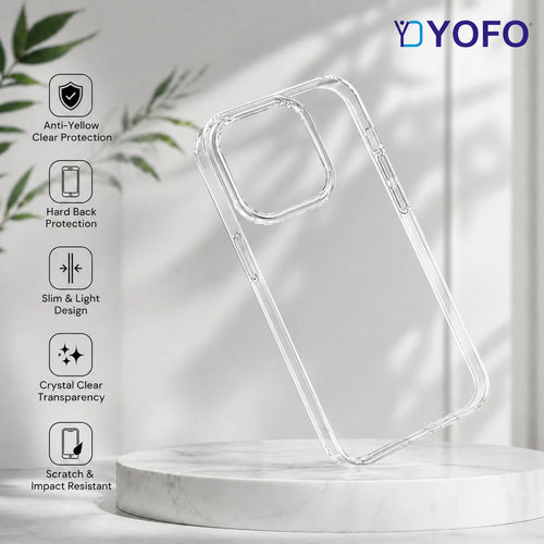 YOFO Back Cover for Realme 11 Pro/Realme 11 Pro Plus|Hard Case | Anti-Yellow Technology|Durable (Transparent, Hard Case, Thermoplastic Polyurethane, Pack of: 1)