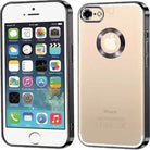 YOFO Electroplated Logo View Back Cover Case for Apple iPhone 6 Plus (Transparent|Chrome|TPU+Poly Carbonate)