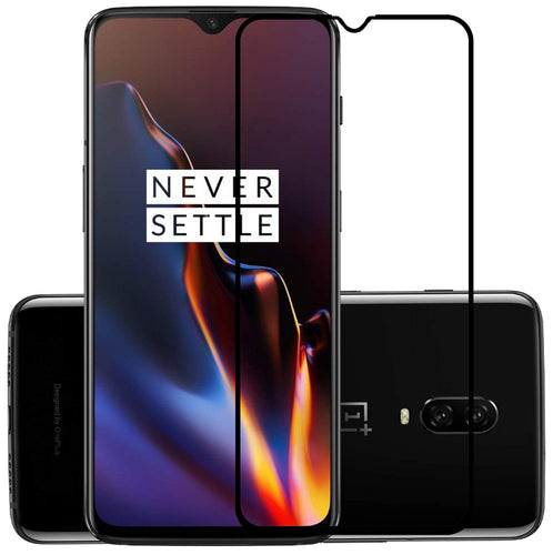 YOFO HD D+ Edge to Edge Full Screen Coverage Tempered Glass for OnePlus6T- Full Glue Gorilla Glass (Black)