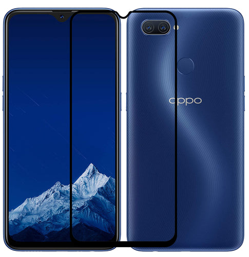 YOFO HD D+ Edge to Edge Full Screen Coverage Tempered Glass for Oppo A11K - Full Glue Gorilla Glass (Black)
