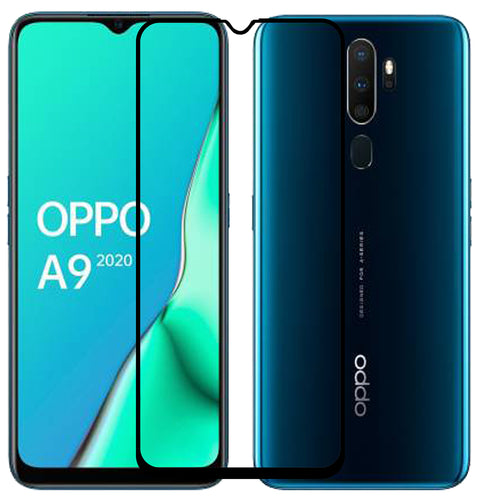 YOFO HD D+ Edge to Edge Full Screen Coverage Tempered Glass for Oppo A9(2020) - Full Glue Gorilla Glass (Black)