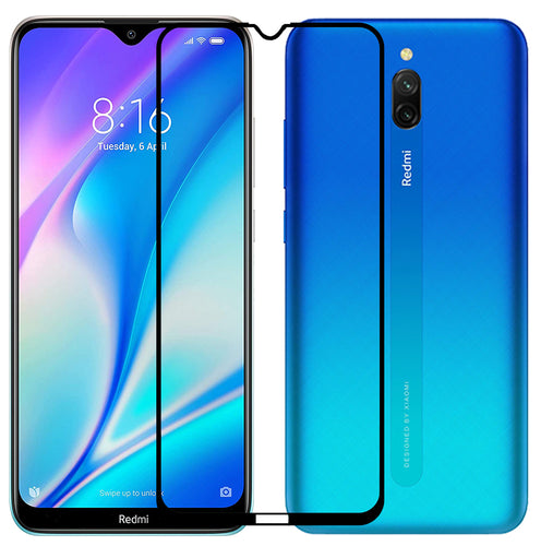 YOFO HD D+ Edge to Edge Full Screen Coverage Tempered Glass for Redmi 8A Dual - Full Glue Gorilla Glass (Black)