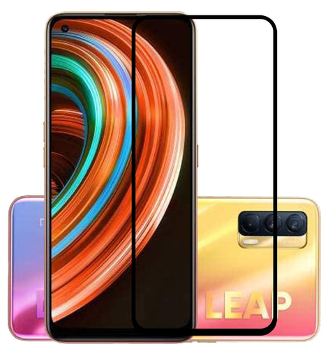 YOFO HD D+ Edge to Edge Full Screen Coverage Tempered Glass for Realme X7 Pro - Full Glue Gorilla Glass (Black)