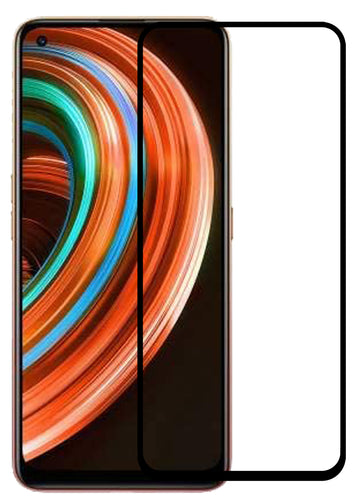 YOFO HD D+ Edge to Edge Full Screen Coverage Tempered Glass for Realme X7 Pro - Full Glue Gorilla Glass (Black)