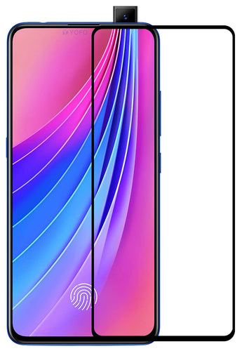 YOFO HD D+ Edge to Edge Full Screen Coverage Tempered Glass for Vivo V15 / V15 Pro - Full Glue Gorilla Glass (Black)