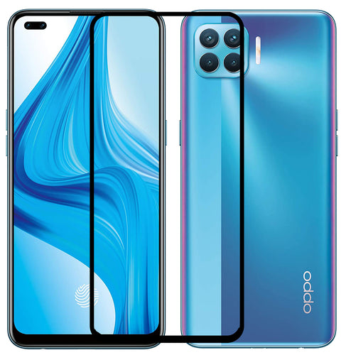 YOFO HD D+ Edge to Edge Full Screen Coverage Tempered Glass for Oppo F17 Pro - Full Glue Gorilla Glass (Black)