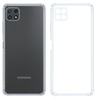 YOFO Back Cover for Samsung Galaxy A22 (5G) / F42 (5G) (Flexible|Silicone|Transparent|Shockproof|Camera Protection)