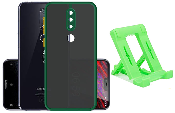 YOFO Back Cover for Nokia Plus (Translucent Matte Smoke Case|Soft Frame|Shockproof|Full Camera Protection) with Free Mobile Stand