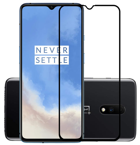 YOFO HD D+ Edge to Edge Full Screen Coverage Tempered Glass for OnePlus 7- Full Glue Gorilla Glass (Black)