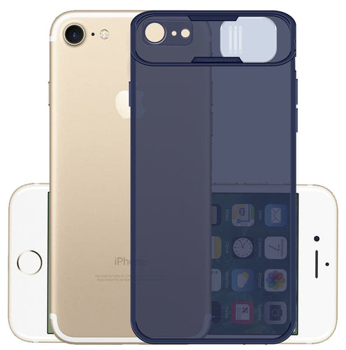 Prime Metal Shutter, Slim Protective Back Cover With Camera Slide Protector For iPhone 6 / 6s With Free Triangle Mobile Stand
