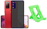 YOFO Back Cover for Samsung Galaxy S20 Lite / S20 FE (Translucent Matte Smoke Case|Soft Frame|Shockproof|Full Camera Protection) with Free Mobile Stand