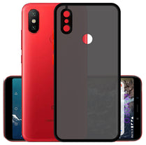 YOFO Back Cover for Xiaomi Mi A2 (Translucent Matte Smoke Case|Soft Frame|Shockproof|Full Camera Protection) with Free Mobile Stand