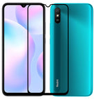 YOFO HD D+ Edge to Edge Full Screen Coverage Tempered Glass for Redmi 9A - Full Glue Gorilla Glass (Black)