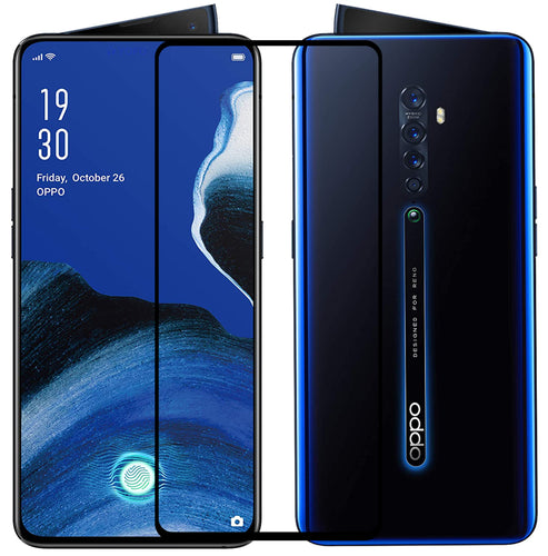 YOFO HD D+ Edge to Edge Full Screen Coverage Tempered Glass for Oppo Reno 2 - Full Glue Gorilla Glass (Black)