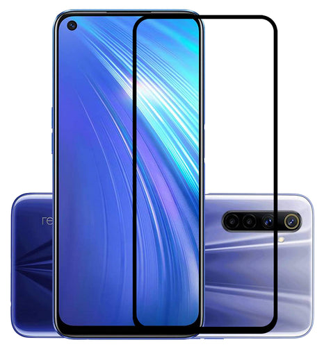 YOFO HD D+ Edge to Edge Full Screen Coverage Tempered Glass for Realme 6 Pro - Full Glue Gorilla Glass (Black)
