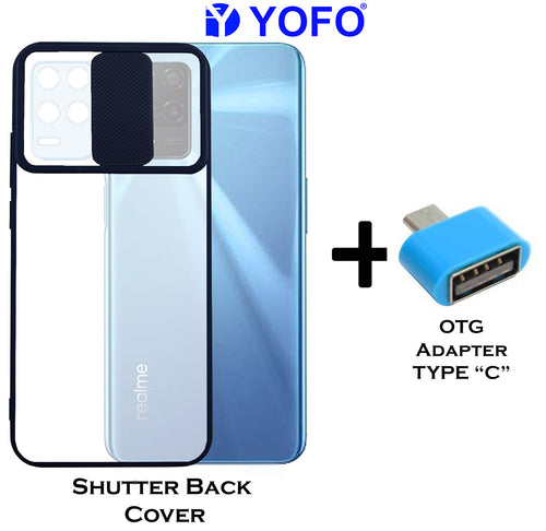YOFO Camera Shutter Back Cover For Realme 8 With Free OTG Adapter