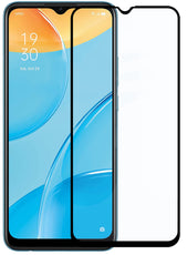 YOFO HD D+ Edge to Edge Full Screen Coverage Tempered Glass for Oppo A15 - Full Glue Gorilla Glass (Black)