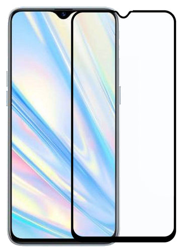 YOFO HD D+ Edge to Edge Full Screen Coverage Tempered Glass for Realme 5 Pro - Full Glue Gorilla Glass (Black)