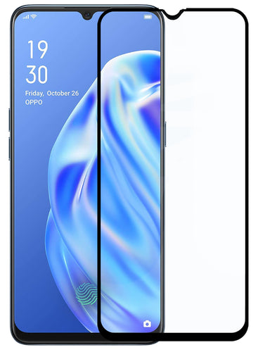 YOFO HD D+ Edge to Edge Full Screen Coverage Tempered Glass for Oppo F15 Pro - Full Glue Gorilla Glass (Black)