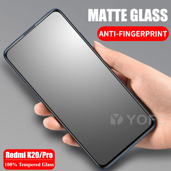 YOFO Anti Glare Matte Finish Anti-Fingerprint 9H 100% Tempered Protector for MI Redmi K20 / K20 Pro (Matte Transparent)