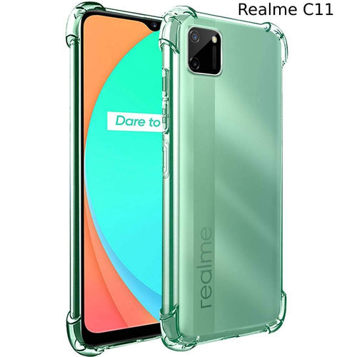 YOFO Transparent Realme C11 Back Case Cover Anti Drop Protection