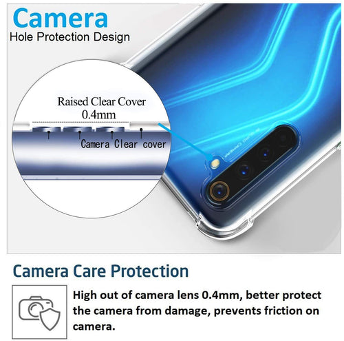 YOFO Shockproof Transparent Back Cover for REALME 6 Pro - All Sides Protection Case