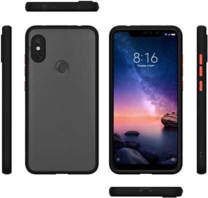 YOFO Matte Finish Smoke Back Cover with Full Camera Lens Protection for Mi Redmi 6 PRO