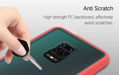 YOFO Matte Finish Smoke Back Cover for Mi Redmi Note 9Pro-Red