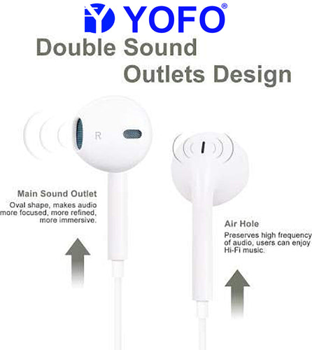 YOFO JBONE JB-79 Wired In the Ear Music Hi-Fi Sound Earphone with Mic-BLACK