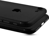 YOFO Black Logo Cut Back Cover Case for iPhone 7 / 7G (Black) Ultra Thin