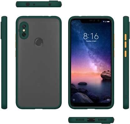 YOFO Matte Finish Smoke Back Cover with Full Camera Lens Protection for Mi Redmi 6 PRO