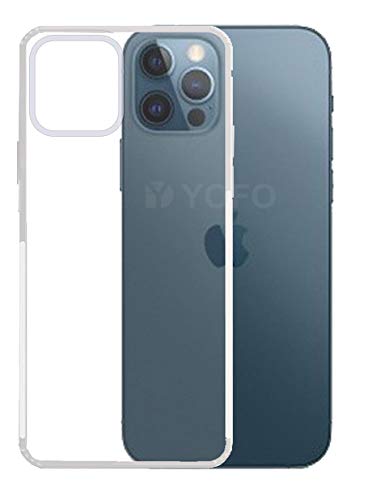 YOFO Back Cover for iPhone 12 Pro Max (6.7) (Transparent) with Dust Plug & Camera Protection