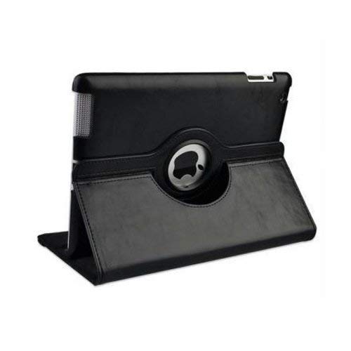 YOFO iPad 2 / 3 / 4 Case, 360 Degree Rotating Stand Folio Case PU Leather Rotating Stand Cover (Black)