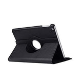 YOFO iPad Mini 1 / 2 / 3 Case, 360 Degree Rotating Stand Folio Case PU Leather Rotating Stand Cover (Black)