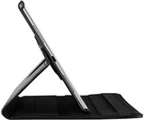 YOFO iPad Mini 1 / 2 / 3 Case, 360 Degree Rotating Stand Folio Case PU Leather Rotating Stand Cover (Black)