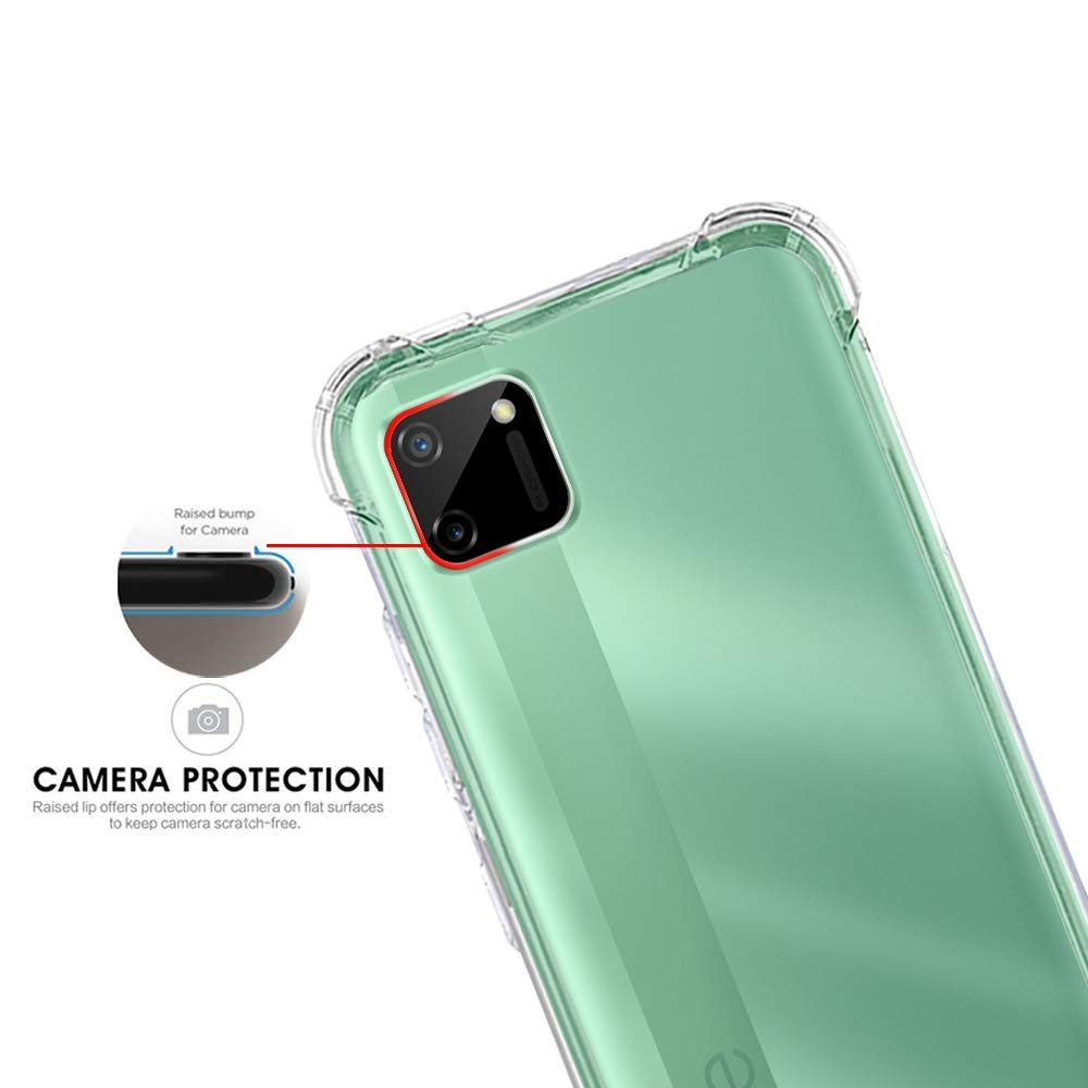 YOFO Transparent Realme C11 Back Case Cover Anti Drop Protection